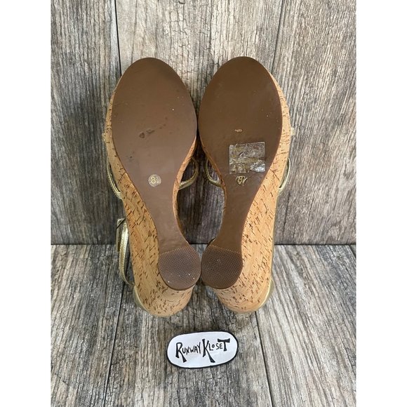 STEVE MADDEN Womens Cork Platform Wedge Sandals size 8.5 - Picture 10 of 12